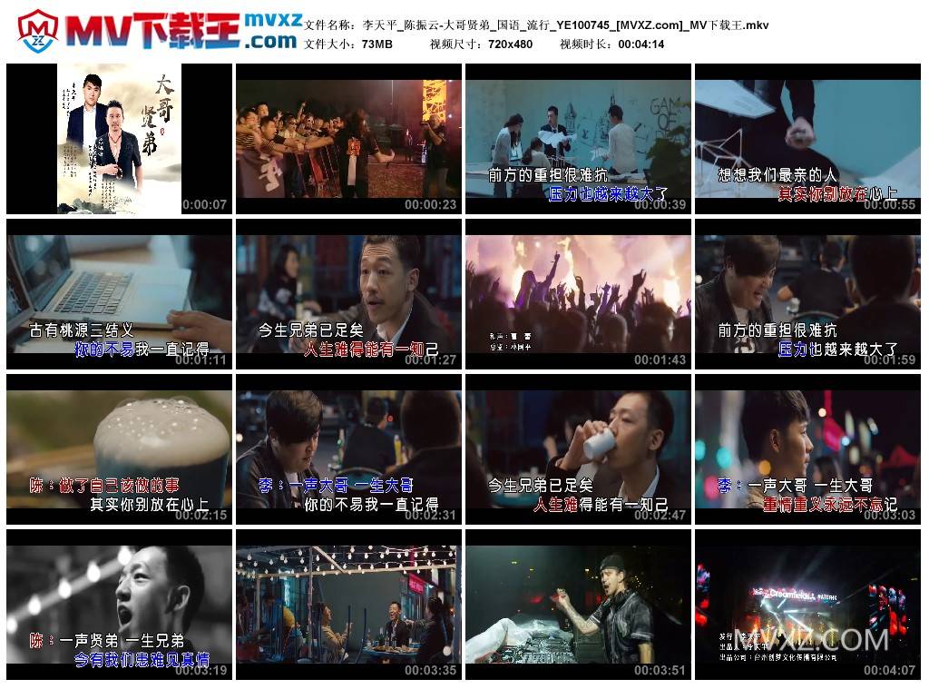 李天平_陈振云-大哥贤弟_国语_流行_YE100745